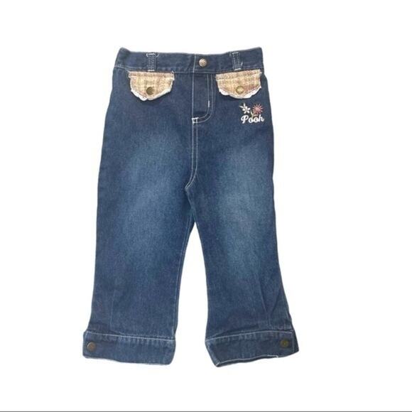Disney Winnie The Pooh Denim Blue Jeans Size 18 Months Baby - Picture 7 of 7